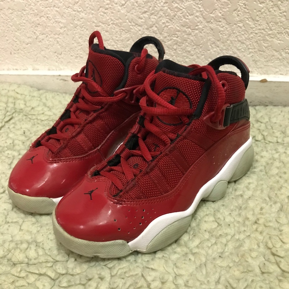 Red Jordan kids sneakers